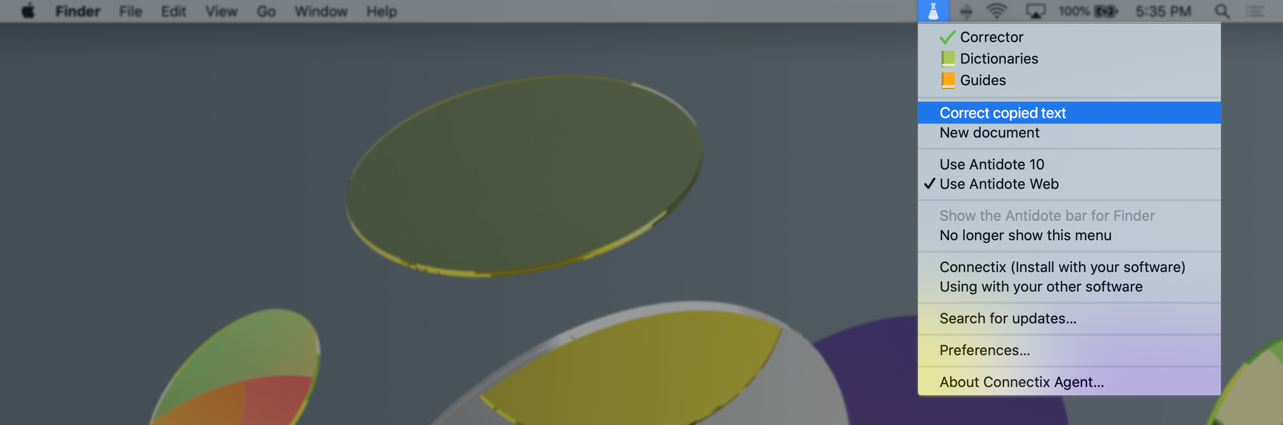 Flask icon in the menu bar on Mac